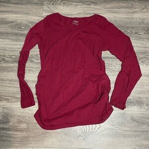 119 Maroon Long Sleeve Tee Large